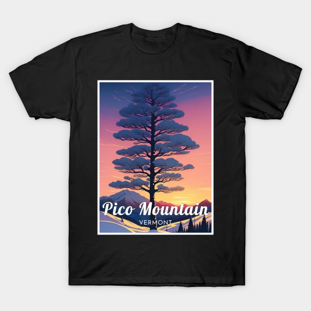 Pico mountain ski - vermont T-Shirt by UbunTo